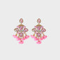 Flower Shape Rhinestone Alloy Dangle Earrings