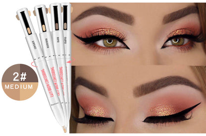 Popular Rotating Round Bead Eyebrow Pencil Four In One