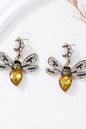 Natural Stone Bee Dangle Earrings