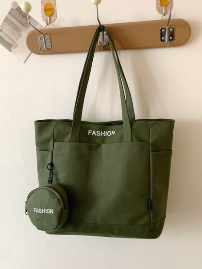 Canvas Tote Bag with Pouch