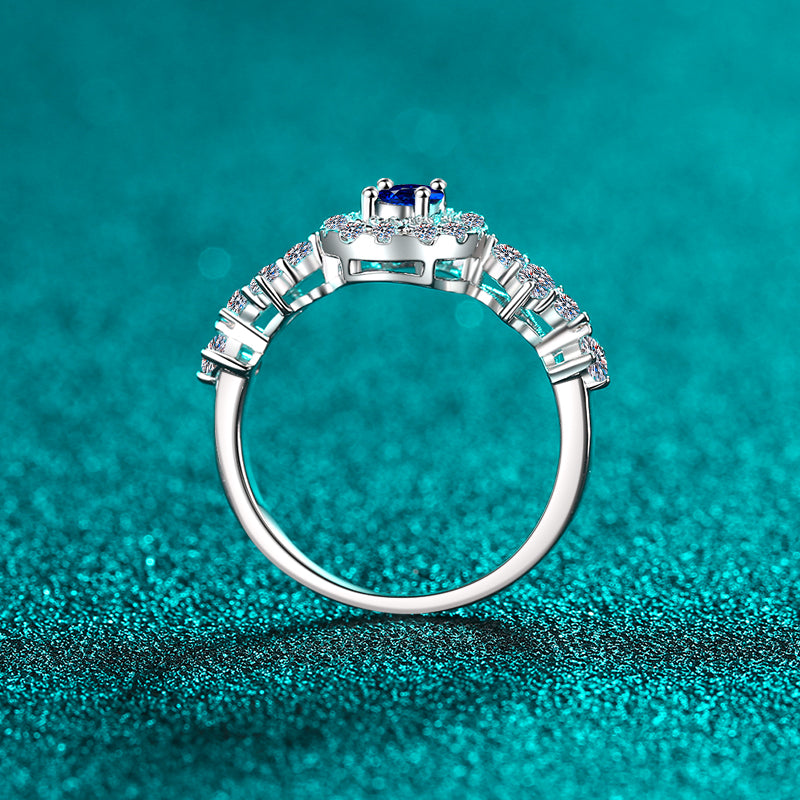 925 Sterling Silver Moissanite Ring