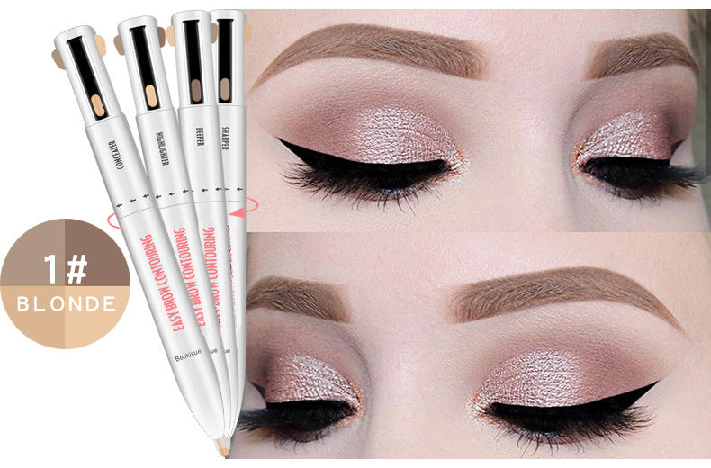 Popular Rotating Round Bead Eyebrow Pencil Four In One