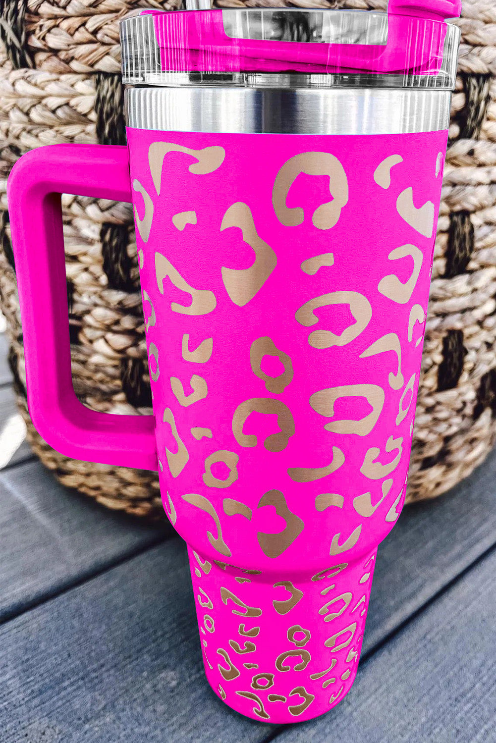 Rose Leopard Spotted 304 Stainless Double Insulated Cup 40oz