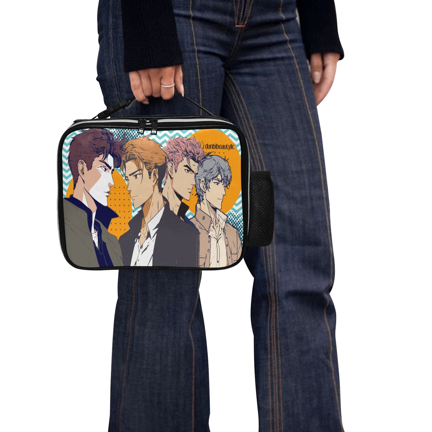 PU Leather Lunch Bag (1723) Anime, Nostalgia, Guy Crush, Boys, Emotions, Friendship, Handsome (Designed by Dunbi)