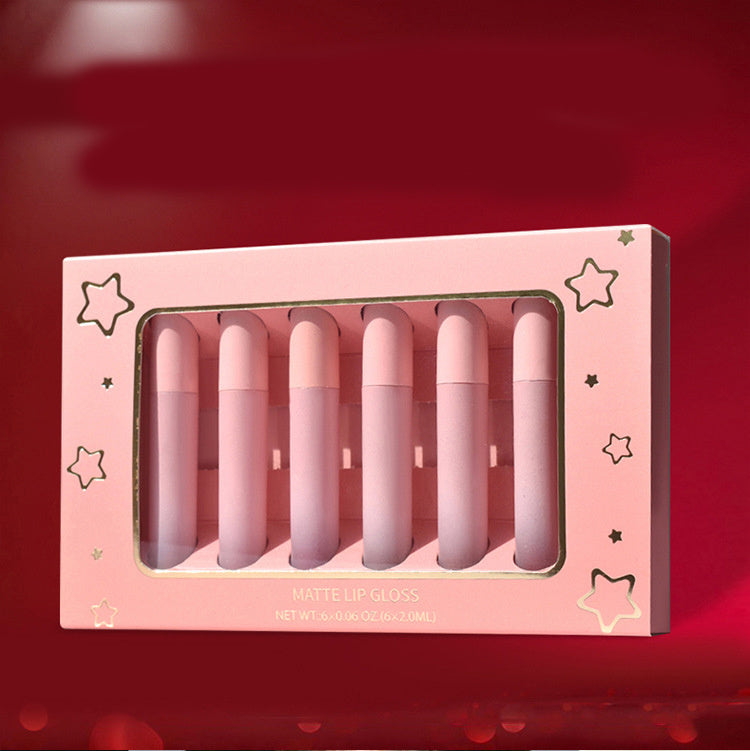 Non-stick Cup Non-fading Matte Velvet Lip Gloss Set