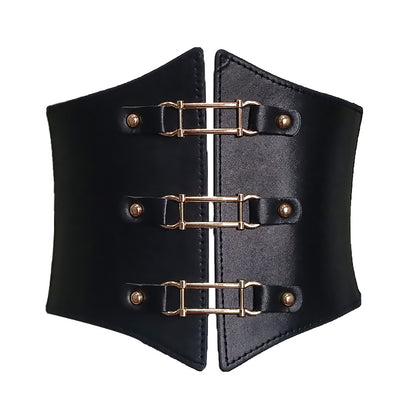 Women's Personality Fashion Wide Leather Decorative Belt