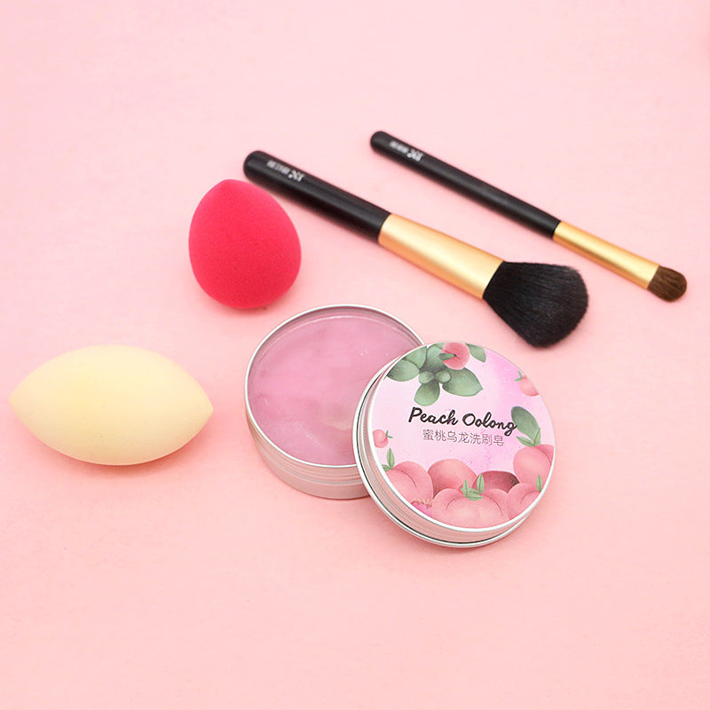 Beauty Egg Eyeshadow Brush Powder Puff Cleansing Soap Peach Oolong Makeup Remover