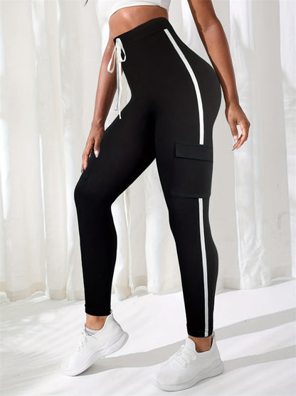 High Waist Skinny Pants with Pockets