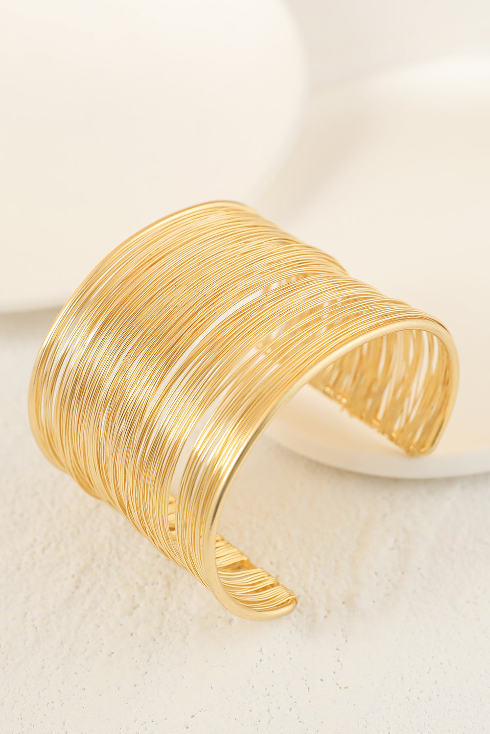 Gold Open Wire Bangle Bracelet