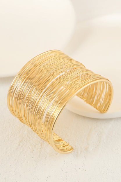 Gold Open Wire Bangle Bracelet