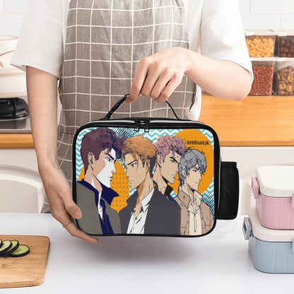 PU Leather Lunch Bag (1723) Anime, Nostalgia, Guy Crush, Boys, Emotions, Friendship, Handsome (Designed by Dunbi)