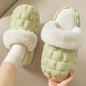 Fuzzy Slippers Women Winter Bedroom Indoor Shoes With Detachable Heel