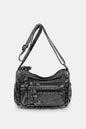 Adjustable Strap Denim Crossbody Bag