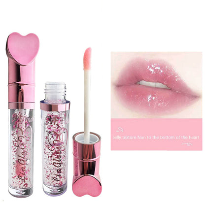 Love Heart-shaped Color Changing No Stain On Cup Lip Lotion Moisturizing