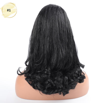 Wigs Chemical Fiber Ponytail Drawstring Retro Long Curly Hair Drawstring Ponytail Spot