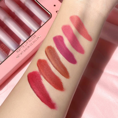 Non-stick Cup Non-fading Matte Velvet Lip Gloss Set