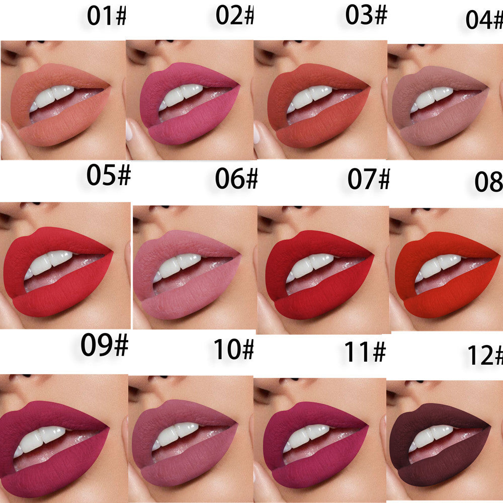 Matte Lipstick Set GIFT 12 Pieces Batch Waterproof And Long Lasting