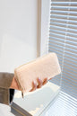 Solid Color Fluff Rectangle Wallet