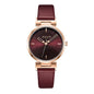 JULIUS Women's Wrist Watches Leather Band #Burgundy (JA-1271B)