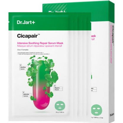 Dr.Jart+ CICAPAIR™ SENSITIVE SKIN SERUM FACE MASK FOR REDNESS (5 Sheets)