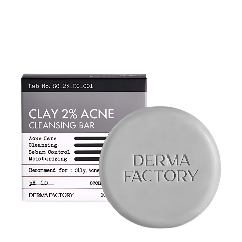 DERMA FACTORY Clat 2% Acne Cleansing Bar 120g