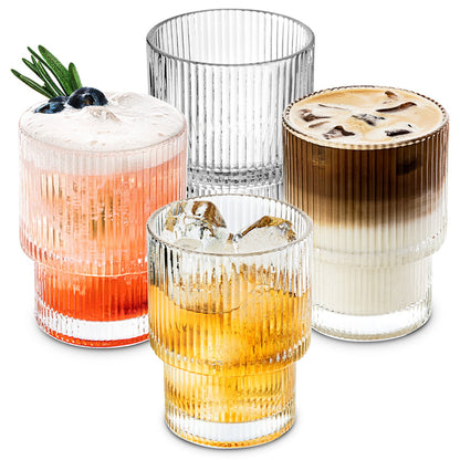 Combler Ribbed Glass Cups