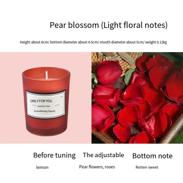 Romantic Floral Aromatherapy Smokeless Candle Zendrop