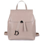 Zipper Cover Type Backpack With D-Shaped Ring