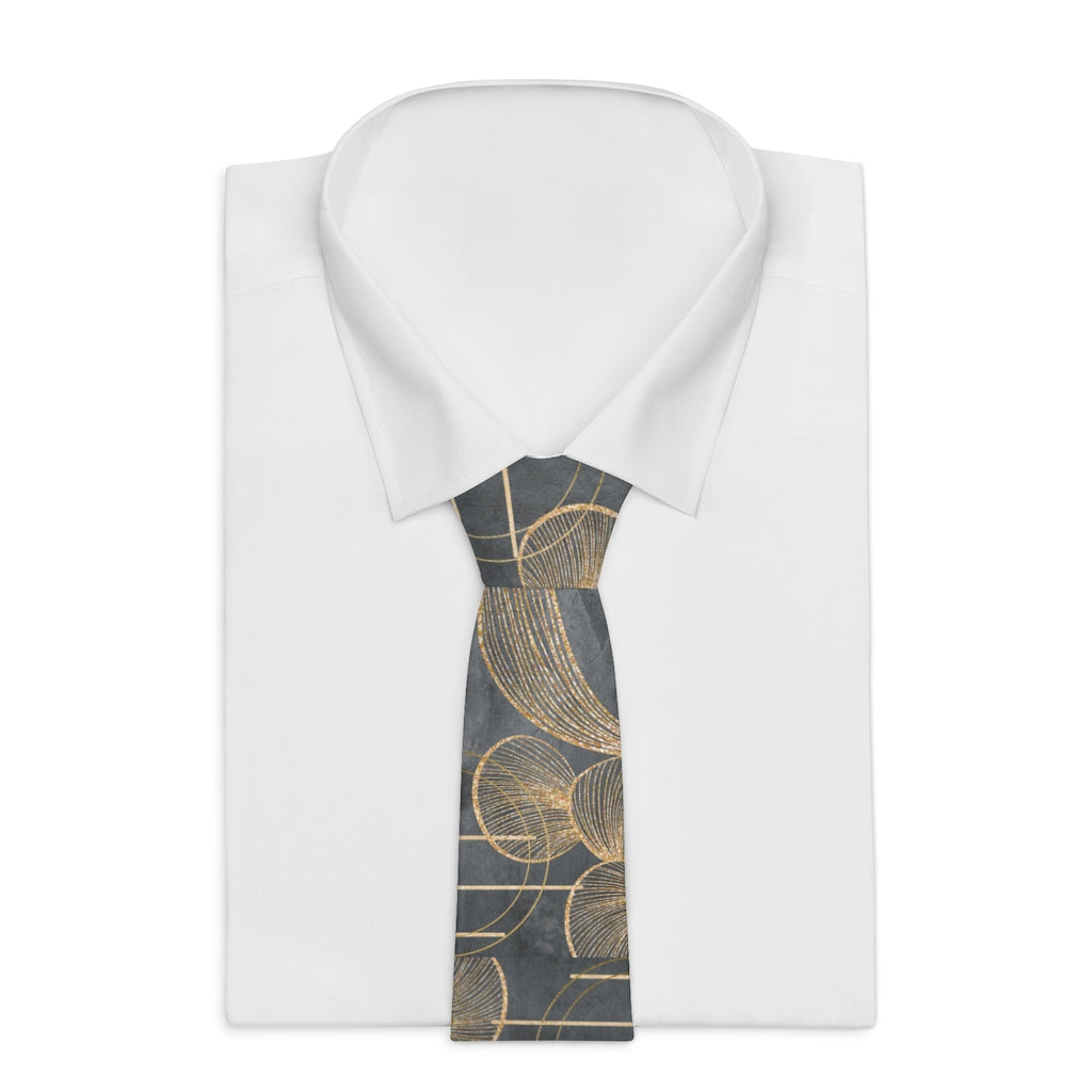 Men's Gray Throwback Necktie Printify