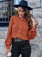 Round Neck Puff Sleeve Shirt