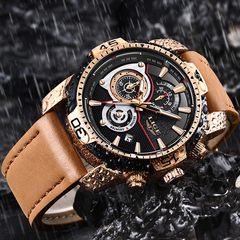 Waterproof Men's Gold Watch Zendrop