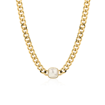 Women's Plastic Pearl Chain Retro Necklace Kiwidrop