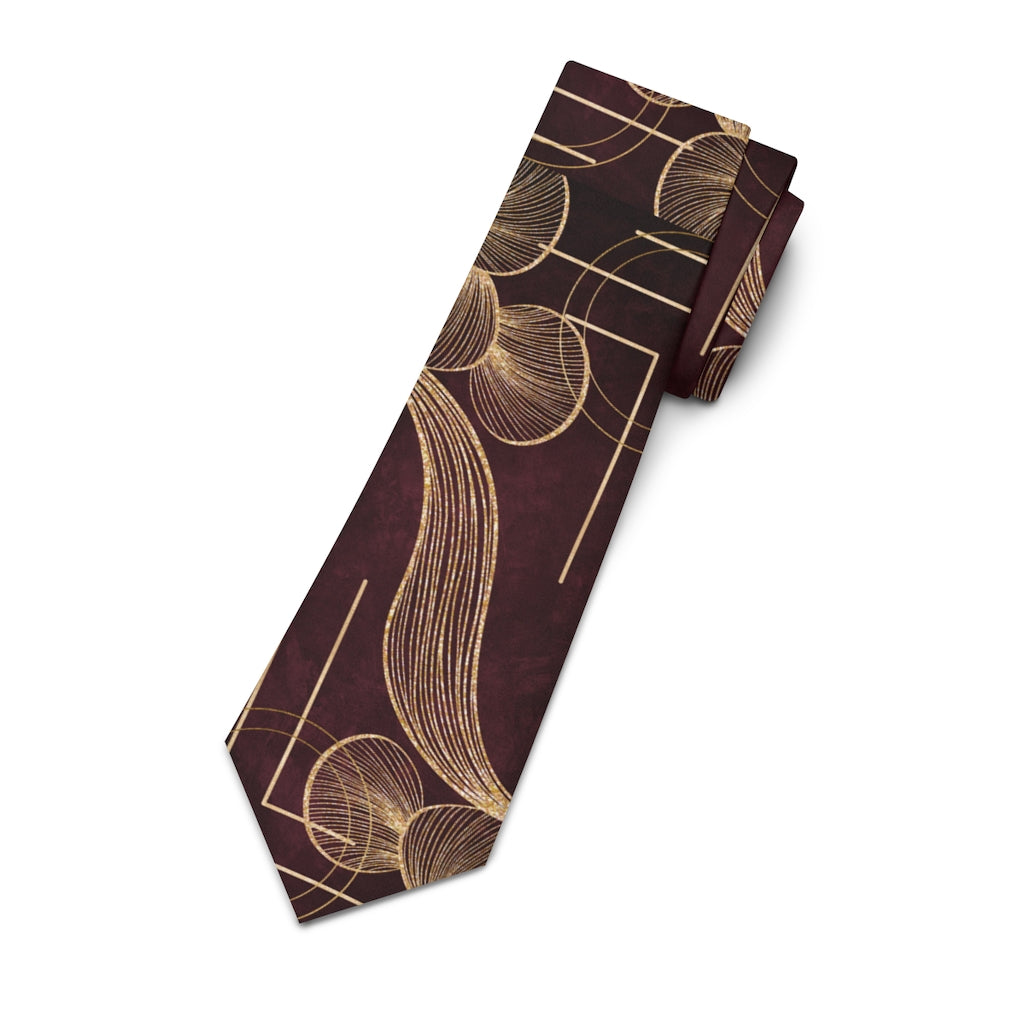 Men's Red Throwback Necktie Printify