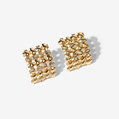 Retro Irregular Geometric Stud Earrings Kiwidrop