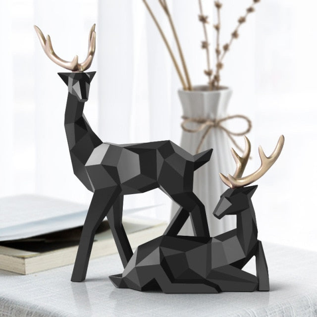 Reindeer Figurines Sculpture Zendrop