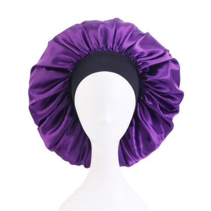 Women Satin Round Cap Sleep Hat Hair Protection Care Zendrop