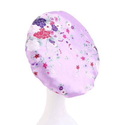 Women Satin Round Cap Sleep Hat Hair Protection Care Zendrop