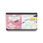 Eyeglass Case｜PU - Back to School, Composition Notebook Style, Doodles, Scribbles, Writing, Girl, Pink (Designed by Dunbi)