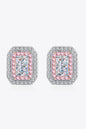 1 Carat Moissanite and Zircon Contrast Geometric Stud Earrings - DunbiBeauty, LLC