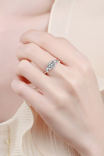 1 Carat Moissanite Heart Ring - DunbiBeauty, LLC