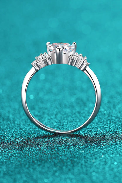 1 Carat Moissanite Heart Ring - DunbiBeauty, LLC