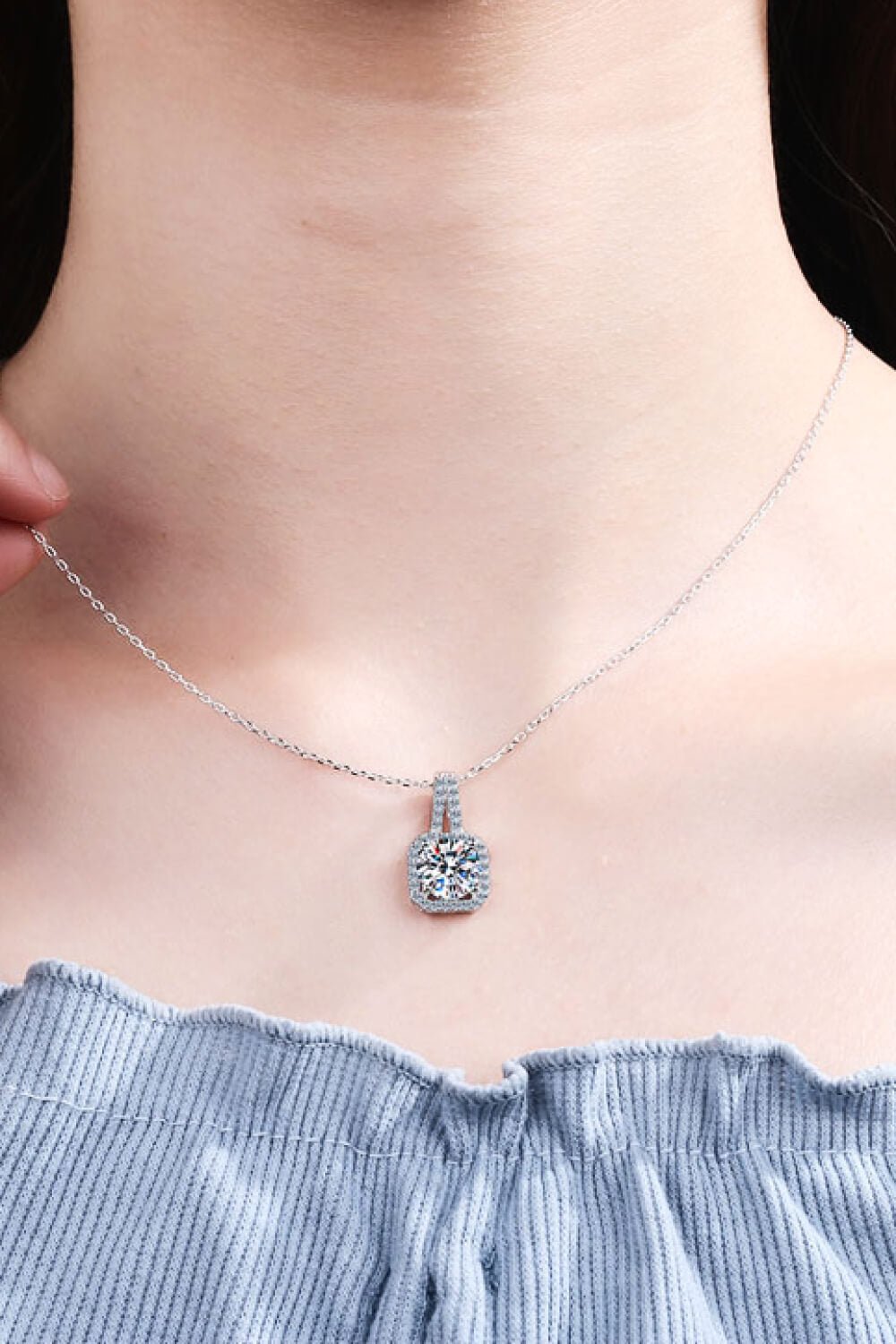 1 Carat Moissanite Necklace - DunbiBeauty, LLC