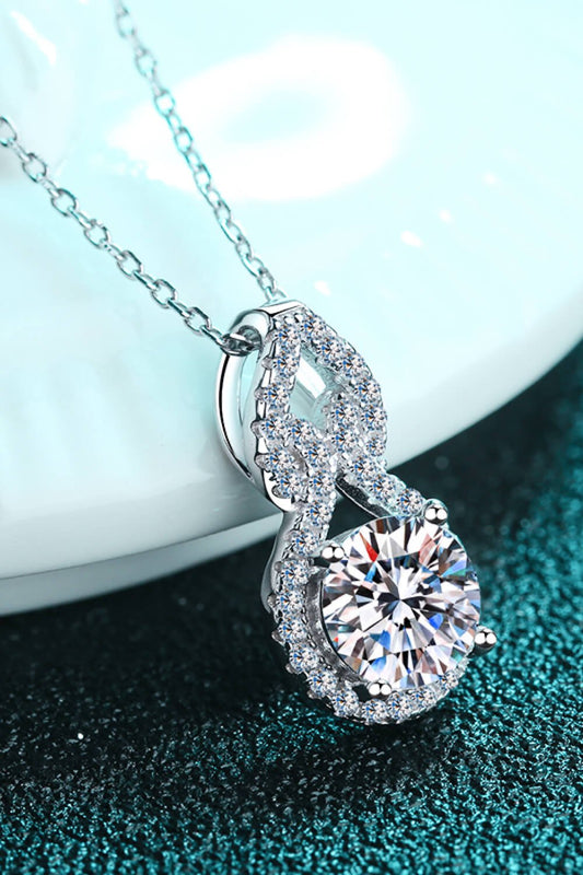 1 Carat Moissanite Pendant Necklace - DunbiBeauty, LLC