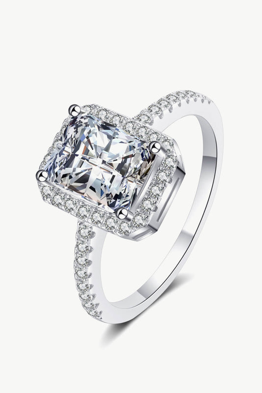 1 Carat Rectangle Moissanite Ring - DunbiBeauty, LLC