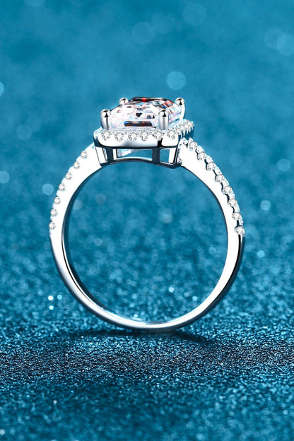 1 Carat Rectangle Moissanite Ring - DunbiBeauty, LLC