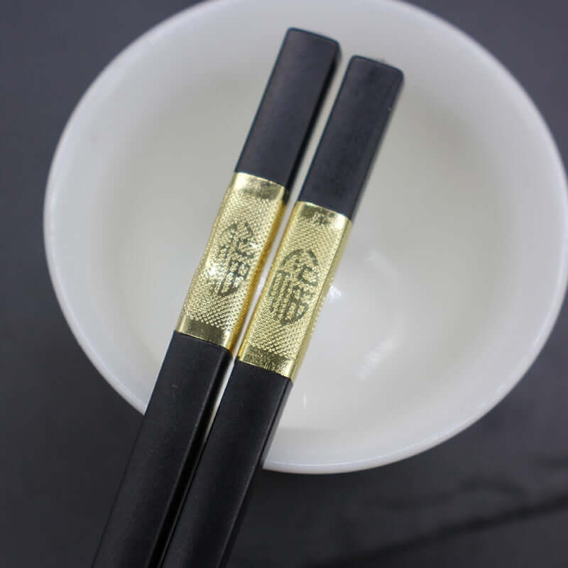 1 Pair Chinese style chopsticks tableware food stick alloy Catering utensils sushi sticks Non-slip Household Kitchen Utensils - DunbiBeauty, LLC