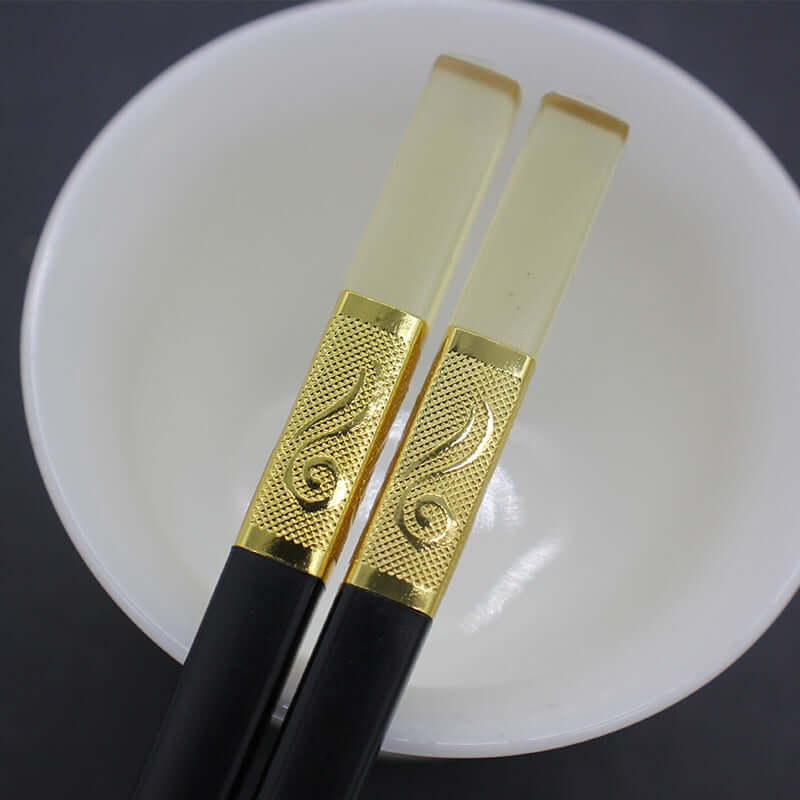 1 Pair Chinese style chopsticks tableware food stick alloy Catering utensils sushi sticks Non-slip Household Kitchen Utensils - DunbiBeauty, LLC