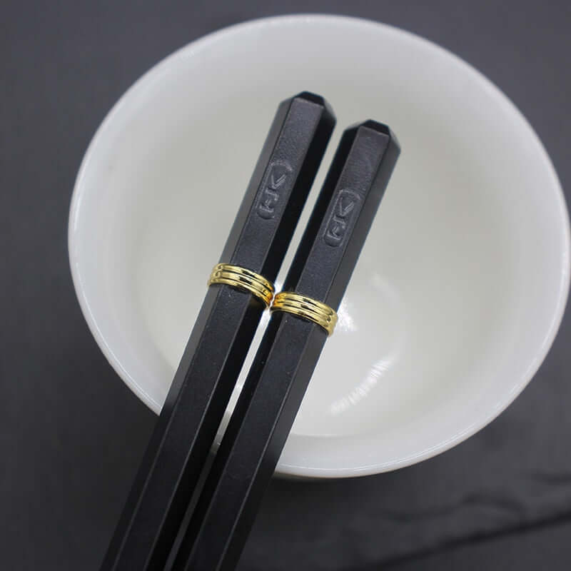 1 Pair Chinese style chopsticks tableware food stick alloy Catering utensils sushi sticks Non-slip Household Kitchen Utensils - DunbiBeauty, LLC