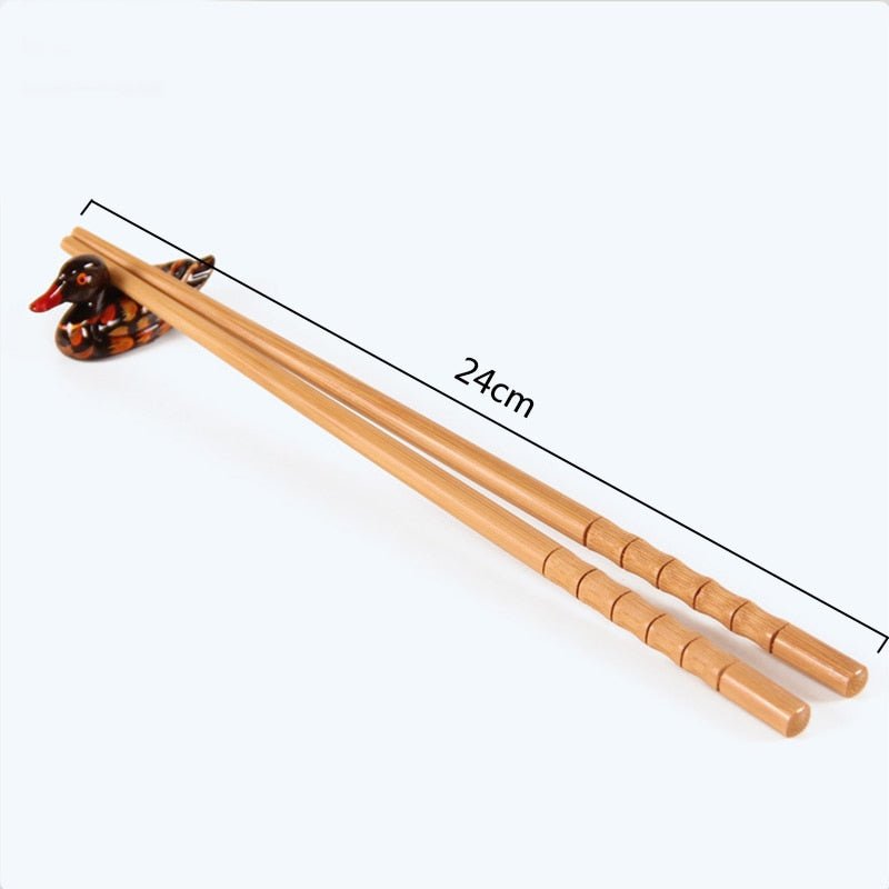 1 Pairs Bamboo Ecological Chopsticks Handmade Wood Chop Sticks Korean Kitchen Supplies Reusable Adult Eating Utensils Cutlery - DunbiBeauty, LLC