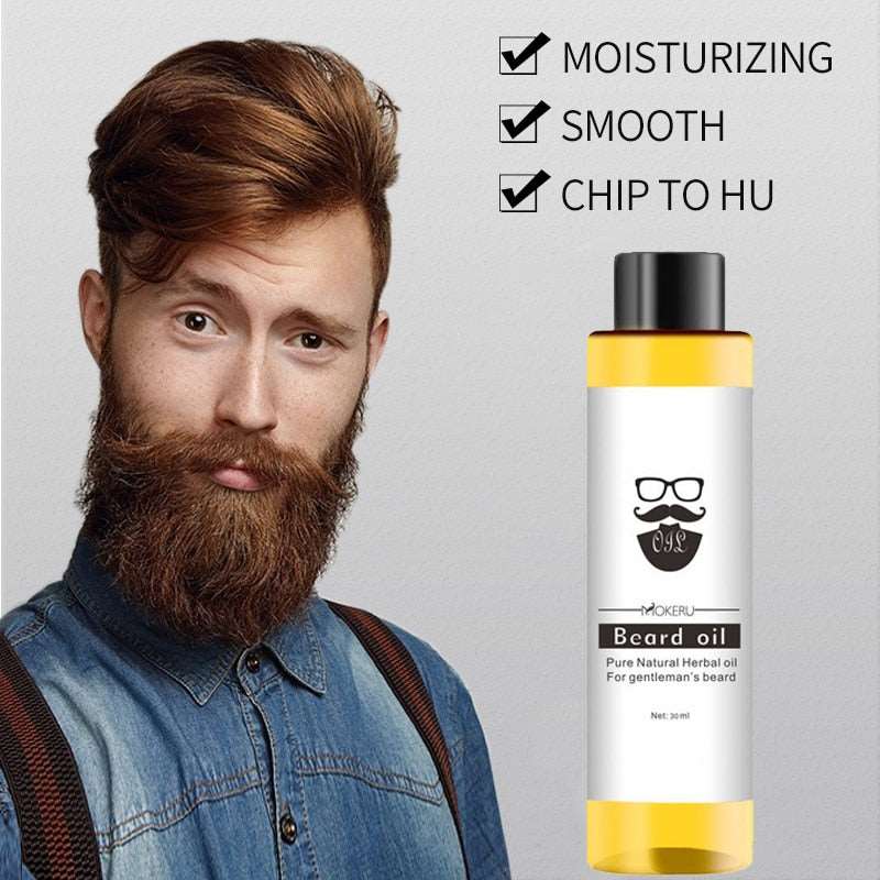 1 pc 30ml Mokeru 100% Organic Beard Oil Hair loss Products Spray Beard Growth Oil For Growth Men Beard Grow Pro - DunbiBeauty, LLC